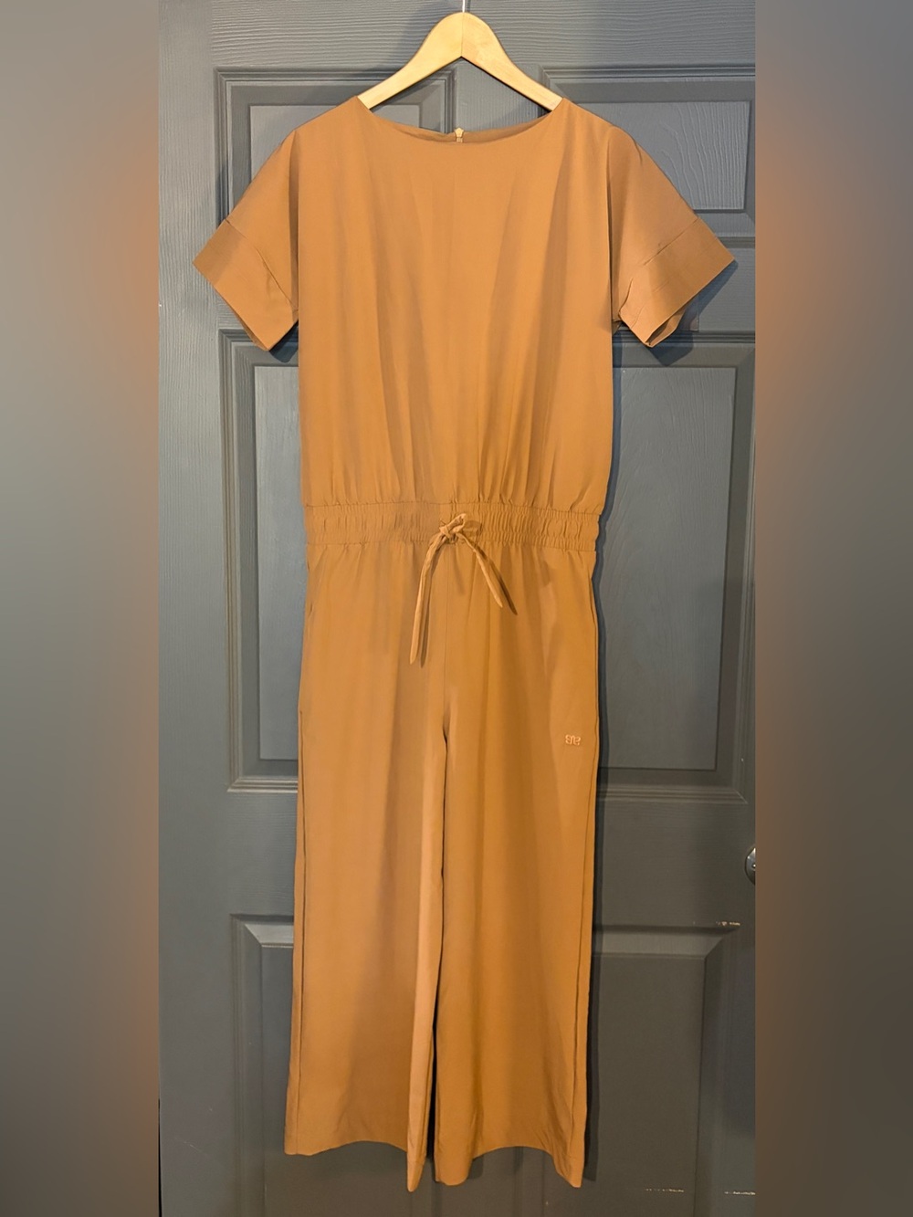Albion Fit Sand Wide Leg Jumpsuit